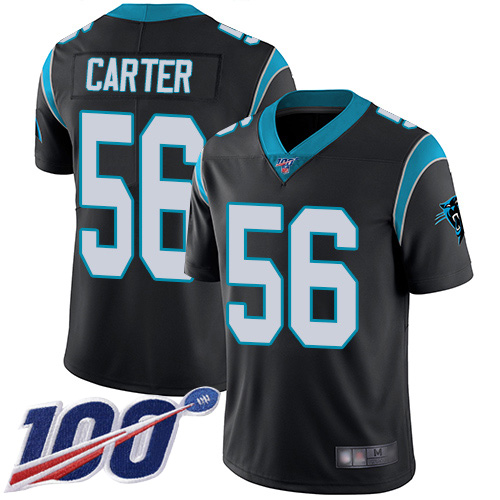 Carolina Panthers Limited Black Men Jermaine Carter Home Jersey NFL Football #56 100th Season Vapor Untouchable
